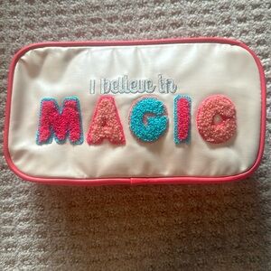 I believe in Magic chenille patch makeup bag
